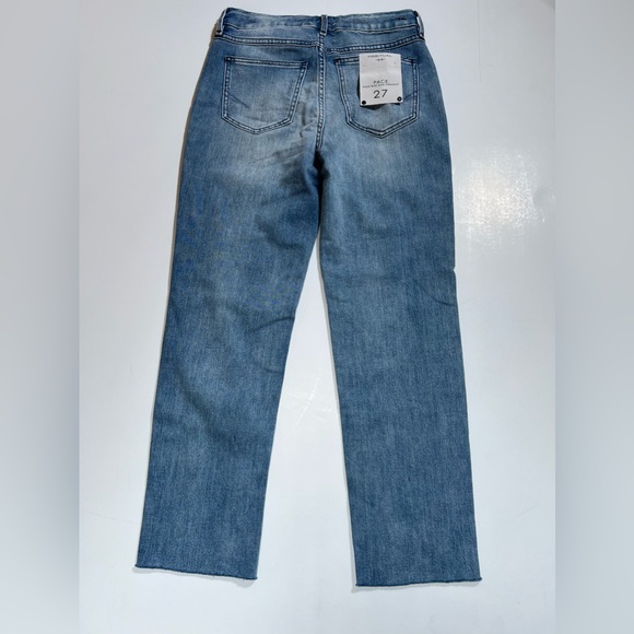 Habitual Pace High Rise Slim Straight Jeans 27 Light Wash Cropped Slit Hem - Picture 12 of 16